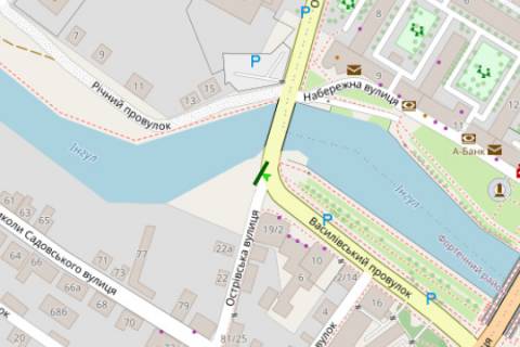 Билборд A в Кропивницкий (Кировоград), 3x6  Василівський пров. - Островського вул. (по центру) схема