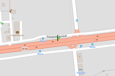 Билборд A в Васильевке, 3x6  Київ - Житомир, 13км+000м від Києва (в напр. Житомира (поворот на пгт Дмитровку)) схема