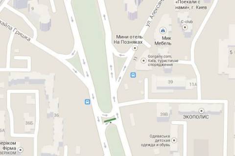 Білборд, Бігборд (Борд)  A у Києві, 3x6  Петра Григоренка просп., 39 (у напрямку  Бажана Миколи просп. ) схема