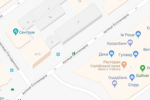 Сiтiлайт B у Києві, 1.2x1.8  Еспланадна вул., 4  схема