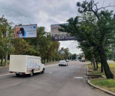 Билборд B в Николаеве, 3x6  Богоявленський просп. (Жовтневий просп.) - Ковальська вул. (Кузнецька, Скороходова)  - Будівельників вул. фото 1