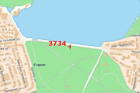 Билборд A в Васильевке, 3x6  Гетьмана Мазепи вул., (парк Топільче) - Руська вул. схема