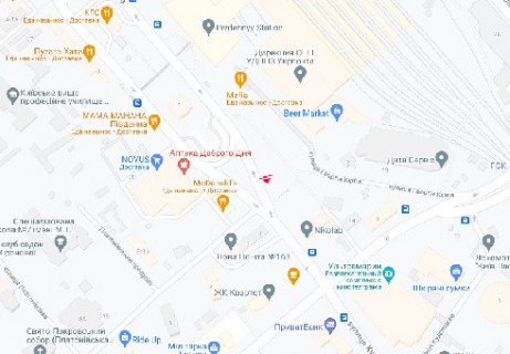 Видеоборд A в Киеве, 2.3x3.14  Січеславська вул. (Ползунова)., 2 (розширення 480х336) - 662400 схема