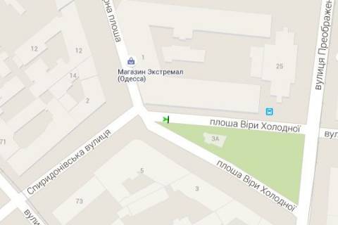Ситилайт A в Одессе, 1.2x1.8  Віри Холодної пл., 3А - Спіридонівська вул. схема