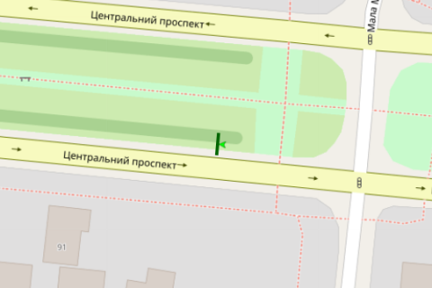 Ситилайт B в Николаеве, 1.2x1.8  Центральний просп. (Леніна просп.) - Мала Морська вул., (№1) схема