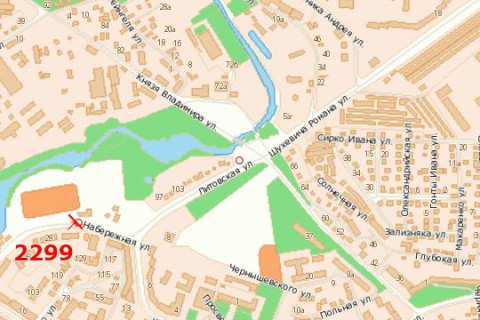 Билборд B в Васильевке, 3x6  Набережна вул., 11 схема