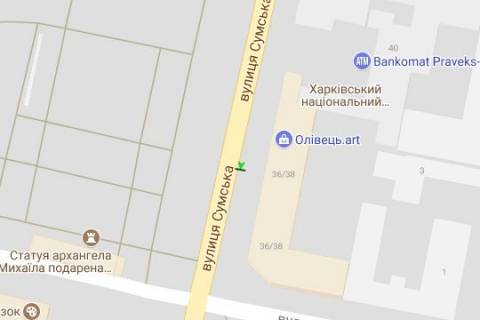 Citylight B in Vasylivka, 1.2x1.8  Sums'ka st., 36/38 (No2) scheme