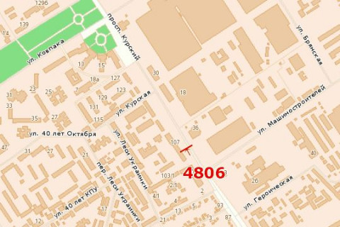 Билборд B в Васильевке, 3x6  Перемоги просп. (Курський просп.), 107 схема