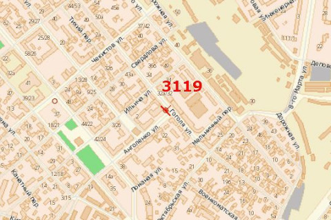Билборд A в Васильевке, 3x6  Гоголя вул. - Базарна вул. (Анголенка вул.), (центр. ринок) схема