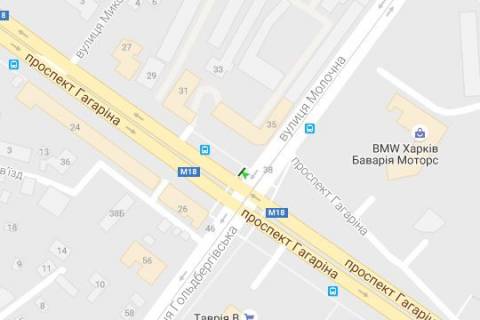 Скролер, Скрол A у Харкові, 2.3x3.14  просп. Аерокосмічний (Гагаріна). - Молочна вул. (Кірова (Основ’янський р-н. (Червонозаводський р-н)) вул.) - 102696 схема