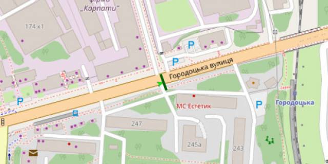 Скроллер A в Львове, 2.3x3.14  Городоцька вул., 245 - 564399 схема