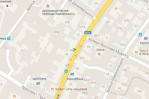 Ситилайт B в Харькове, 1.2x1.8  Сумська вул., 49 схема
