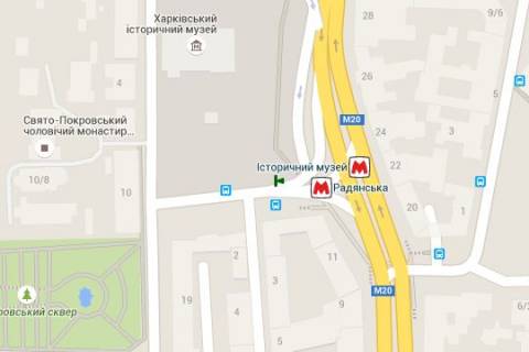 Бэклайт A в Харькове, 1.2x1.8  Конституції пл. - Ярмарковий пров. (Спартаківський пров.)., (зупинка) №4 (С) схема
