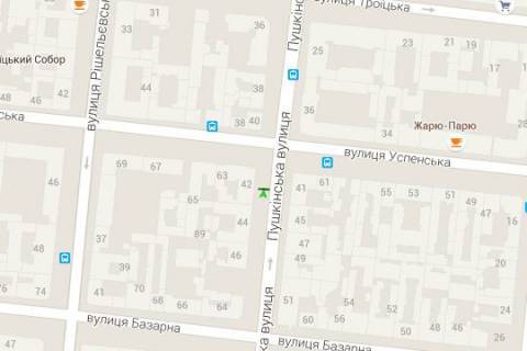 Ситилайт A в Одессе, 1.2x1.8  Італійська вул. (Пушкінська)., 42 - Успенська вул. схема