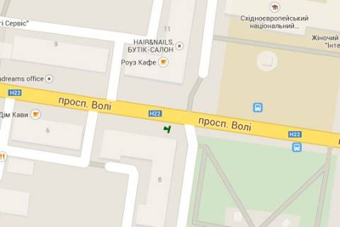 Беклайт A у Луцьку, 1.2x1.8  Волі просп., 8 схема