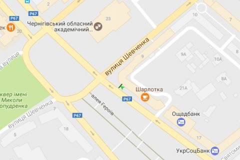 Беклайт A у Чернігові, 1.2x1.8  Миру просп., 21 (№3) схема