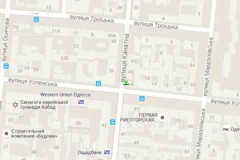 Ситилайт B в Одессе, 1.2x1.8  Канатна вул. - Успенська вул., 16 схема