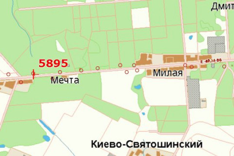 Билборд A в Васильевке, 3x6  Київ - Житомир, 15км+000м від Києва (справа в напр. м.Житомира) схема
