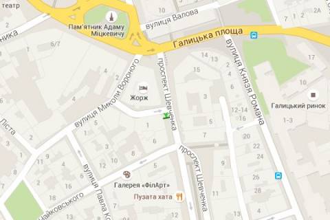 Бэклайт A в Львове, 1.2x1.8  Шевченка Тараса просп., 3 схема