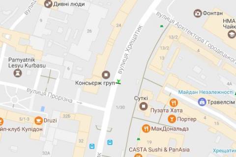 Беклайт B у Києві, 1.2x1.8  Хрещатик вул., 15 (навпроти входу в "Пасаж") схема
