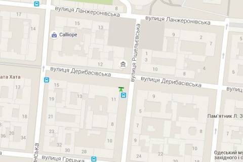 Ситилайт B в Одессе, 1.2x1.8  Рішельєвська вул., 6 - Дерибасівска вул. схема