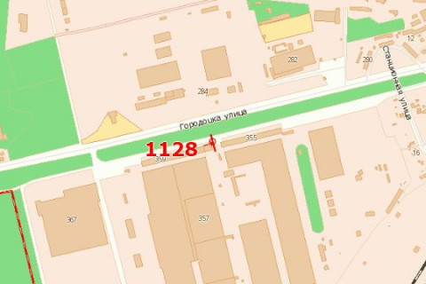 Билборд A в Васильевке Городоцька вул., 355 (в центр) схема