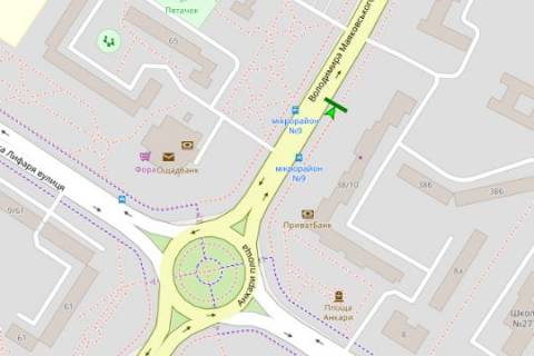 Билборд A в Васильевке, 3x6  Володимира Маяковського просп., 38/10 схема
