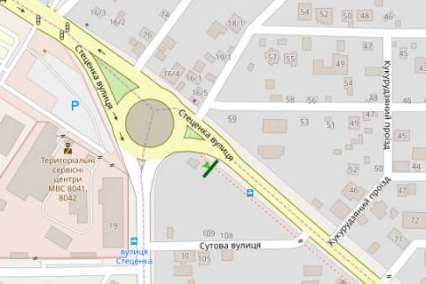 Билборд A в Киеве, 3x6  Стеценка вул. - Мрії вул. (Академіка Туполєва) схема