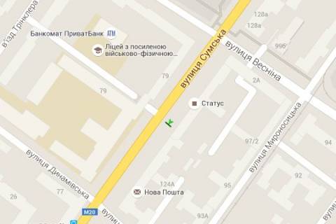 Беклайт B у Харкові, 1.2x1.8  Сумська вул., 126 (№1) схема