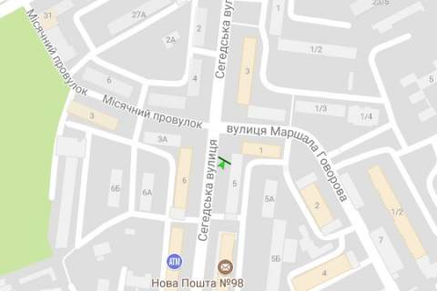 Билборд A в Одессе, 3x6  Сегедська вул., 5 - Добровольців вул. (Маршала Говорова) схема
