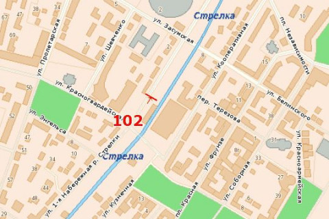 Билборд A в Васильевке, 3x6  1-а Набережна р. Стрілки вул. схема
