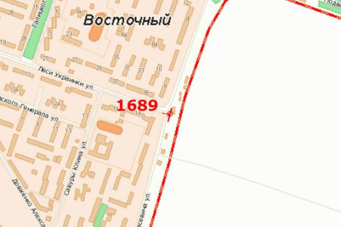 Билборд A в Васильевке, 3x6  Протасевича вул. - Лесі Українки вул. схема