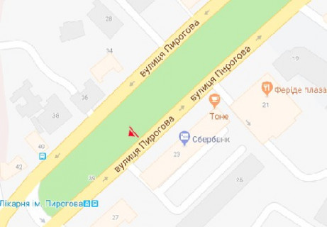 Ситискролл A в Виннице, 1.2x1.7  Пирогова вул., 23 схема