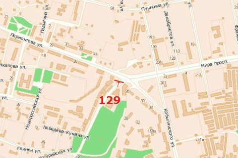 Билборд B в Васильевке Лермонтова вул., (Автостанція) схема