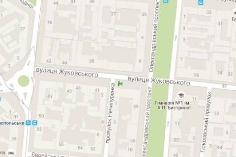 Беклайт A у Одесі, 1.2x1.8  Святослава Караванського вул. (Жуковського)., 39 - Нечипоренко пров. схема