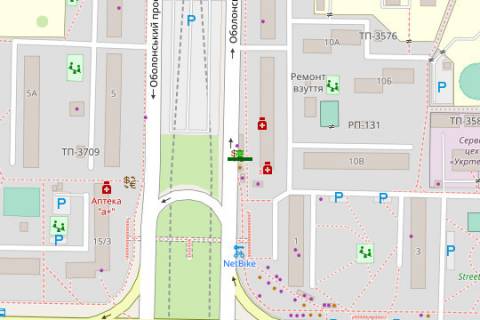 Билборд B в Киеве, 3x6  Оболонський просп., 10 схема