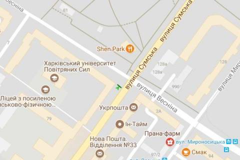 Беклайт B у Василівці, 2.3x3.14  Сумська вул., 77/79 - Весніна вул. схема