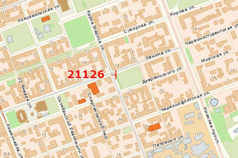 Білборд, Бігборд (Борд)  A у Василівці, 3x6  Соборна вул. (Леніна вул.) - Потьомкінськая вул. (рядом ночной клуб, кафе) схема