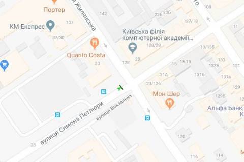 Ситилайт B в Киеве, 1.2x1.8  Симона Петлюри вул., 30  схема