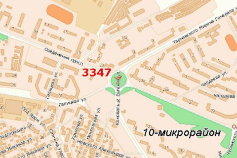 Билборд A в Васильевке, 3x6  Злуки просп. - Євгена Коновальця вул. схема