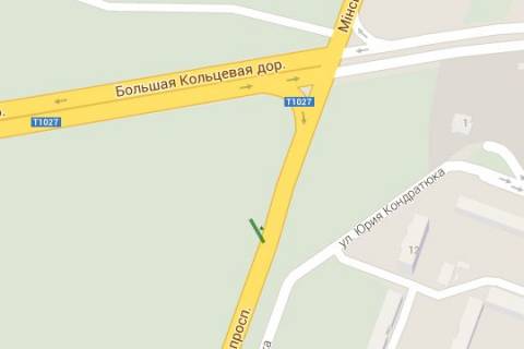 Билборд A в Васильевке, 3x6  Мінський просп., : Нова Кільцева дорога; №1 (110м від перехрестя з Новою Кільцевою дорогою) схема