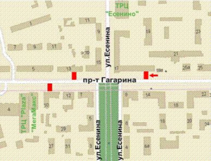 Беклайт A у Кривому Розі, 1.2x1.8  Гагаріна просп., 17 схема