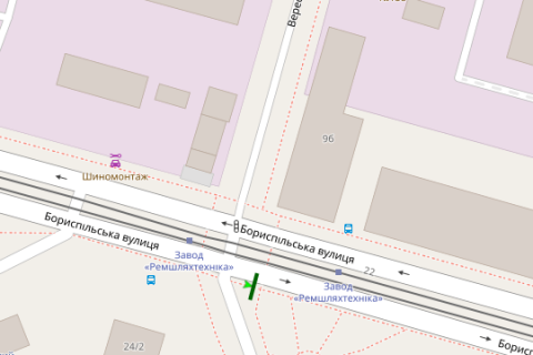 Призма A в Киеве, 3x6  Бориспільська вул., 6 - Вереснева вул. - 273916 схема