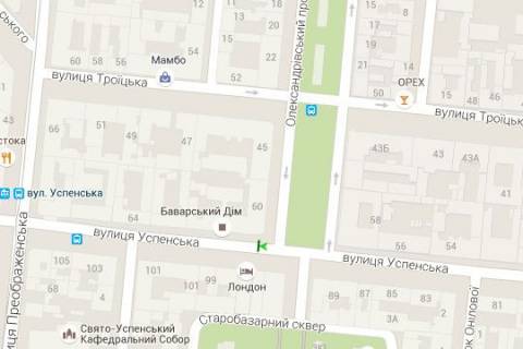 Ситилайт A в Одессе, 1.2x1.8  Успенська вул., 60 - Українських Героїв просп. (Олександрівський просп) схема