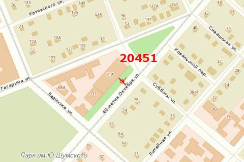 Билборд A в Херсоне, 3x6  Небесної сотні вул. (40-річчя Жовтня вул.), 31а схема
