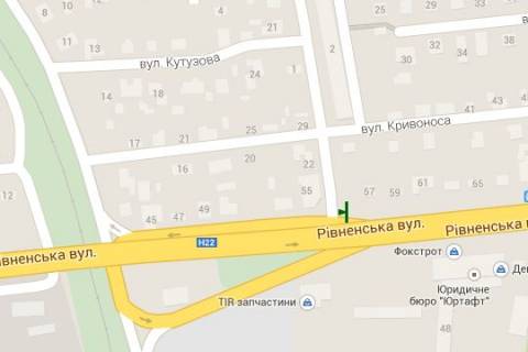 Билборд B в Васильевке, 3x6  Рівненьська вул., 57 схема