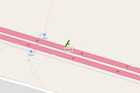 Билборд A в Горе, 5x12  Київ - Бориспіль, 19км+620м до Києва (№1 зліва)  (у напрямку  Києва) схема