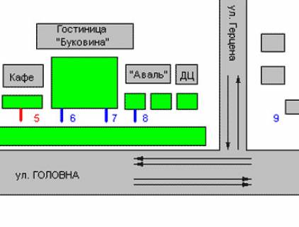 Ситилайт B в Черновцах, 1.2x1.8  Головна вул., 139 - Боярка Олексія вул. схема