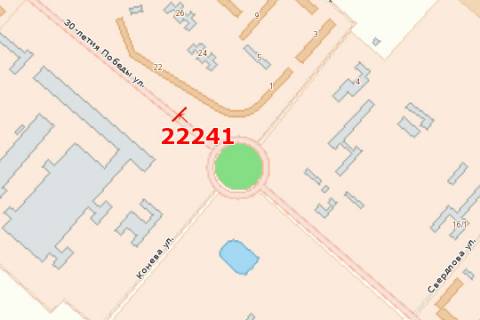 Билборд A в Черкассах, 3x6  Перемоги просп., 22 - Олени Теліги вул. (Конєва вул.) схема