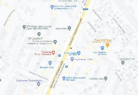 Видеоборд A в Днепр (Днепропетровск), 2.3x3.14  Слобожанський (Газети Правда) пр.., (розширення 480х336) - 661995 схема